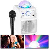 Karaoke Set met Microfoon en Echo Effect - Vonyx SBS50W - Bluetooth Speaker met Jelly Ball Licht