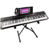MAX KB6 digitale piano met keyboardstandaard en koptelefoon