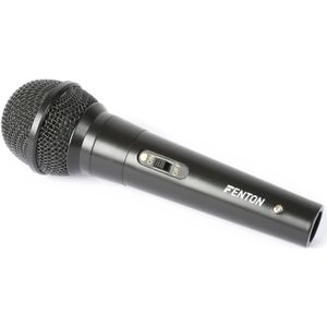 Fenton DM100 zwarte dynamische microfoon voor o.a. karaoke en DJ's