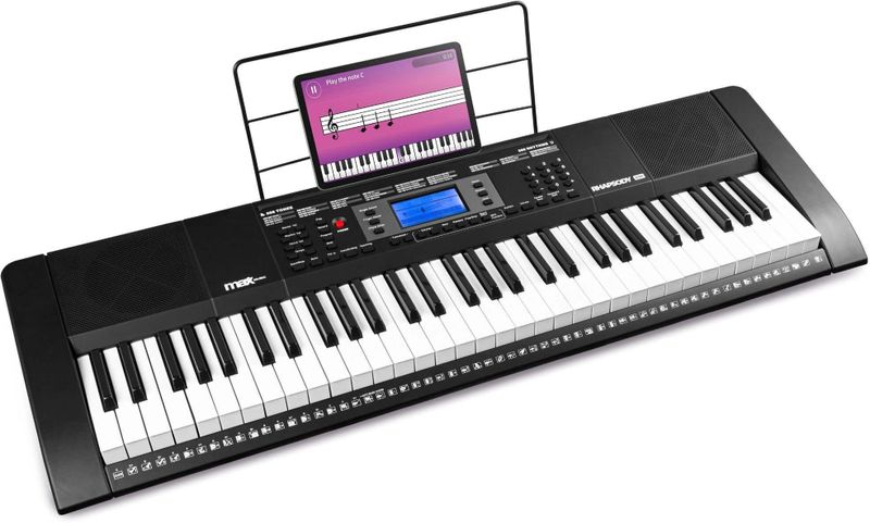Keyboard met 61 toetsen - MAX Rhapsody61M met aanraakgevoelige toetsen - Ideaal voor beginnende muzikanten