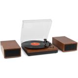 Fenton RP165C stereo platenspeler met Bluetooth en speakers - Kersen