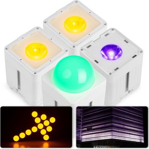 BeamZ Professional KUBE20WH Uplightset met 4x KUBE20WH - IP65 - Wit