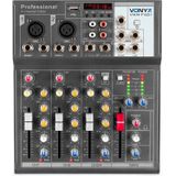 Vonyx VMM-F401 4 kanaals muziek mixer met effect en USB speler