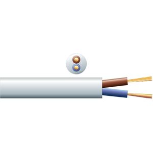 PD Connex 100V luidsprekerkabel 2x 1.5mm² 15A - Wit - 50 meter rol