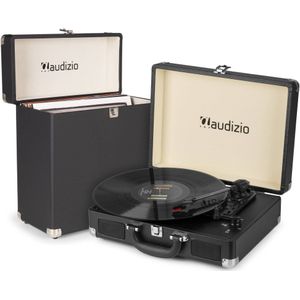 Audizio RP114BK platenspeler met platenkoffer - Platenspeler met boxen en PC software - Zwart