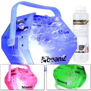 BeamZ B500LED bellenblaasmachine + 250ml bellenblaasvloeistof concentraat (voor 1 liter)