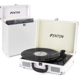 Fenton RP115D platenspeler met Bluetooth en bijpassende koffer - Wit