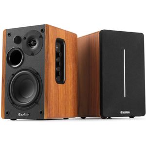 Audizio - KS01B - Boekenplank Speakers - Houtlook - 120W
