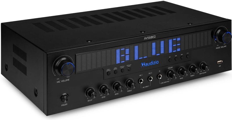 Audizio - AV560EQ - 5.1 Versterker - Surround Versterker - 390W