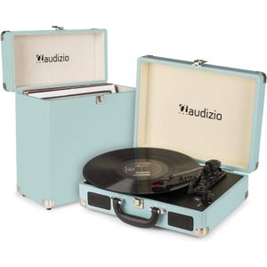 Audizio RP114BL platenspeler met platenkoffer - Platenspeler met boxen en PC software - Blauw