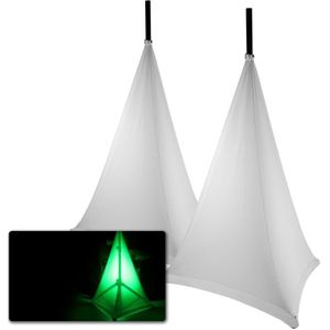 Vonyx speakerstandaards met hoes wit - 120cm (Set van 2)