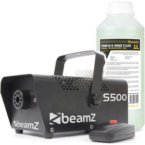 BeamZ S500 metalen rookmachine met ruim een liter rookvloeistof