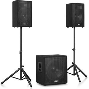 Vonyx VX1218BT - Geluidsinstallatie - Compleet met Sub en Tops - 1200W - Actieve 2.1 Geluidsinstallatie