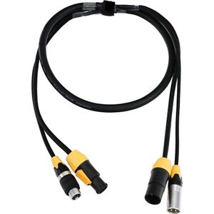 PD Connex CX07-5 Combi Cable Powerconnector TR - XLR M / Powerconnector TR - XLR F 5 meter