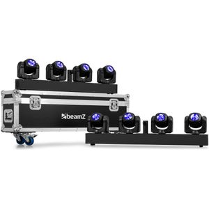 BeamZ Panther Quatro Beam Bar set van 2 stuks in flightcase - 2 Moving head bars met RGBW LED’s