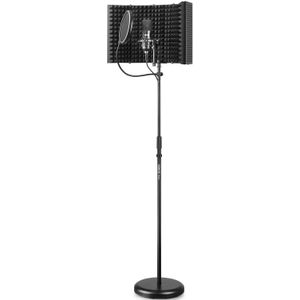Vonyx CM300B USB zang microfoon set voor zangstudio - Met standaard en reflectiefilter
