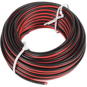 Luidsprekerkabel - PD Connex RX30 - Rol van 10 meter 0.75mm2 luidsprekerkabel - Rood / zwart