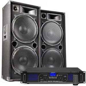 MAX215 DJ luidspreker en Bluetooth versterker combinatie 4000W