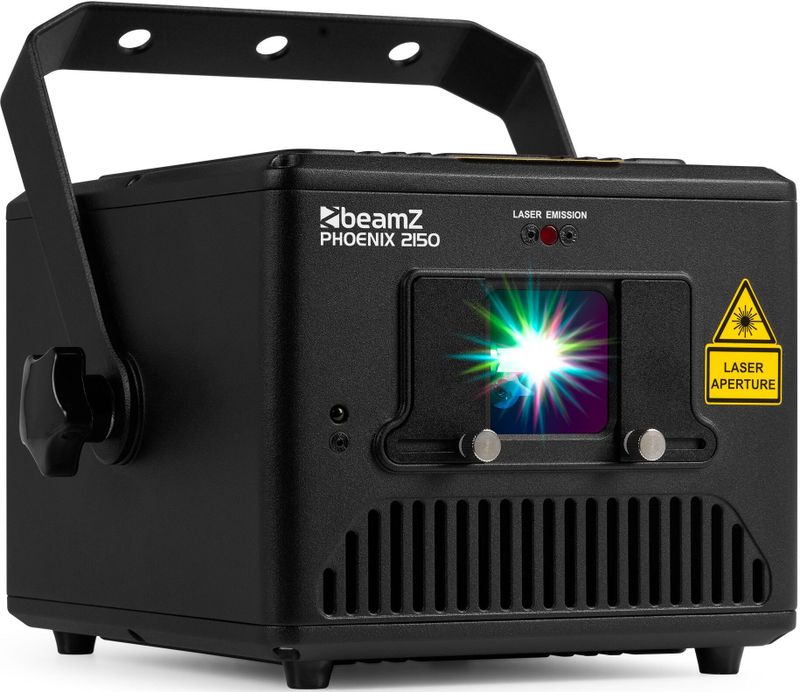 BeamZ Phoenix2150 laser - RGB laser 2,1W - Met ILDA en DMX - Inclusief afstandsbediening