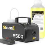 BeamZ S500 kunststof rookmachine met 1 liter extra vloeistof