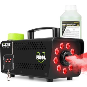 Fuzzix F509L Party Rookmachine met lichteffecten en 1L rookvloeistof - Inclusief afstandsbediening - 500W