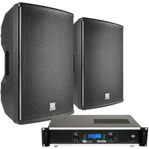 Power Dynamics geluidsinstallatie met 2x PD410P 10" speakers - 1600W
