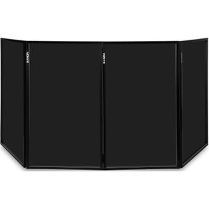 Vonyx DB2B inklapbaar DJ booth scherm zwart - 280 x 120cm totaal