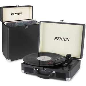 Fenton RP115C platenspeler met Bluetooth en bijpassende koffer - Zwart