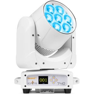 BeamZ Professional IGNITE740WH LED wash moving head met zoom - 7x 40W RGBW LED’s - Wit