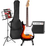 MAX GigKit elektrische gitaar set met o.a. muziek- en gitaarstandaard - Sunburst