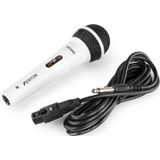 Fenton DM100W witte dynamische microfoon voor o.a. karaoke en DJ's