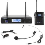 Vonyx WM61B draadloze headset microfoon UHF - 16 kanaals
