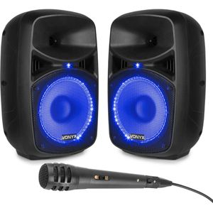 Vonyx VPS082A Karaoke set voor volwassenen met complete geluidsinstallatie - Bluetooth - 400W