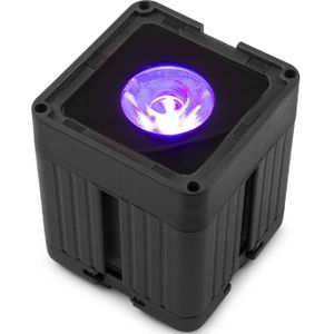 Beamz Professional KUBE20BK - IP65 - RGBWA-UV - Uplight op accu voor binnen en buiten - Zwart