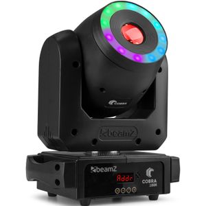 BeamZ Cobra 100R spot 100 Watt  Moving Head met RGB LED Ring