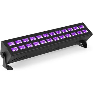 BeamZ BUV243 blacklight bar - 24 x 3 Watt UV LED's - DMX - Stroboscoop functie