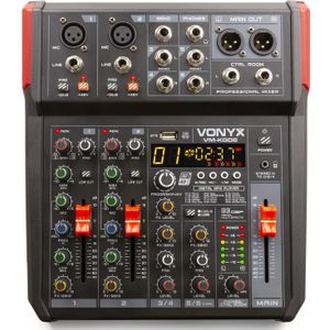 Vonyx VM-KG06 - 6-kanaals mengtafel met Bluetooth, DSP, USB audio interface, etc.