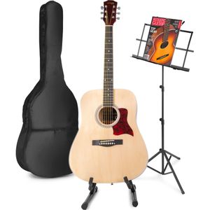 MAX SoloJam Western akoestische gitaar met muziek- en gitaarstandaard - Hout