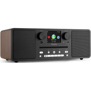Audizio Naples stereo DAB radio met CD speler, Bluetooth, FM en internetradio - 60W - Bruin