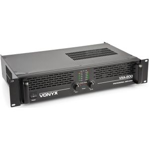 Vonyx VXA-800 PA versterker 2x 400W met Brugschakeling