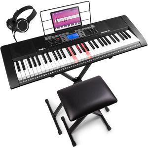 MAX Rhapsody61L Complete keyboard set met bankje, standaard en koptelefoon - Met 61 lichtgevende toetsen