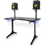 Vonyx DB20 DJ tafel / studio meubel met LED verlichting - 120cm - Zwart