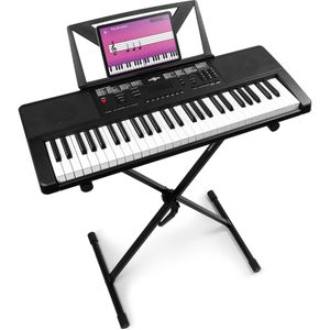 MAX Rhapsody54 keyboard met 54 toetsen - Keyboard set met standaard en bladmuziekhouder - Voor beginners