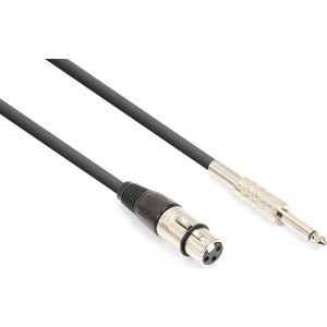 Vonyx audiokabel 6,3mm jack (mono) - XLR (f) - 3 meter