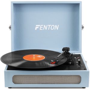 Fenton RP118E retro platenspeler met Bluetooth in /out en USB - Blauw