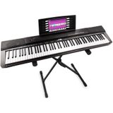 MAX KB6 digitale piano met 88 aanslaggevoelige toetsen en keyboardstandaard