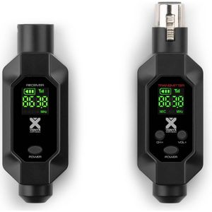 Vonyx WAT200 draadloze zender en ontvanger voor microfoons - snap-on XLR adapter - UHF