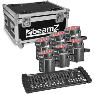 BeamZ BBP60 Uplight set met draadloze DMX en DMX controller