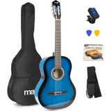 MAX SoloArt klassieke akoestische gitaar (39") starterset - Blauw