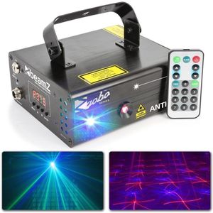 BeamZ Anthe II Dubbele Laser 600mW RGB Gobo met remote en DMX